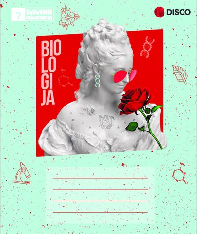 Sąsiuvinis pagalbininkas DISCO Biologija, A5, 32 lapai, langeliais