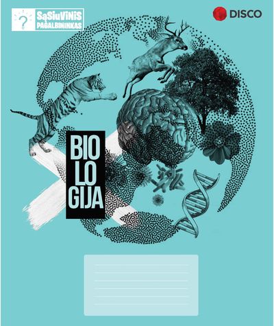 Sąsiuvinis pagalbininkas DISCO Biologija, A5, 32 lapai, langeliais