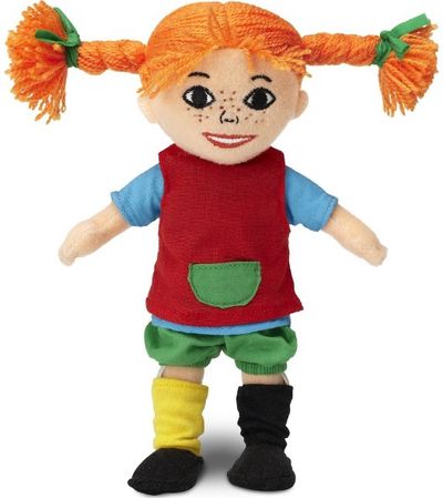 Pliušinė lėlė PIPPI Ilgakojinė, 20 cm