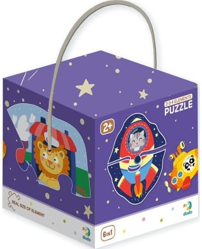 Dėlionių rinkinys DODO TRANSPORTAS 8 dėlionės 2-4 dalių