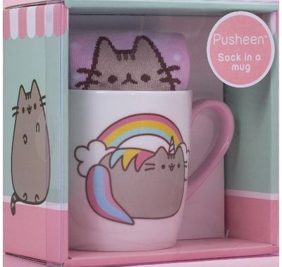 Dovanų rinkinys PUSHEEN UNICORN (puodelis+kojinės)