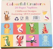 Vienkartinės servetėlės COLOURFUL CREATURES, 20 vnt