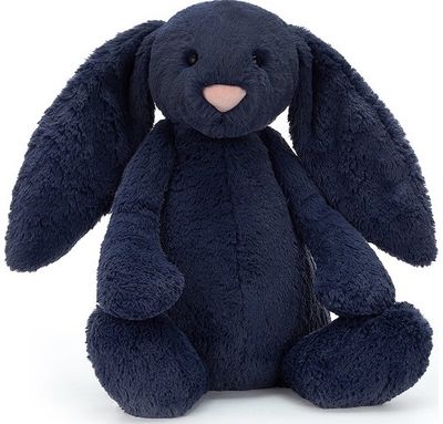Pliušinis žaislas zuikis BASHFUL NAVY, 51 cm