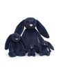 Pliušinis žaislas zuikis BASHFUL NAVY, 51 cm