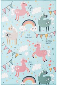 Vaikiškas kilimas I BELIEVE LIGHT BLUE, 100x150 cm