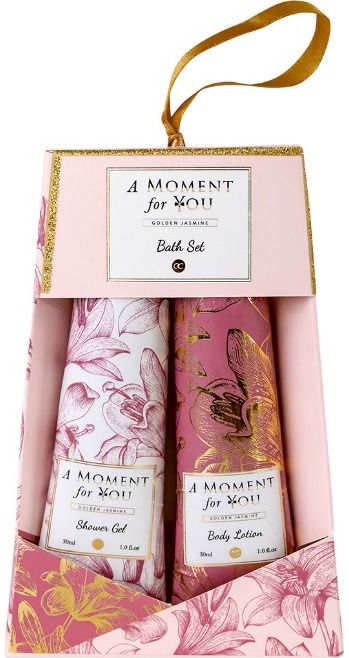 Kūno priežiūros rinkinys GOLDEN JASMINE (dušo želė+kūno losjonas), 2x30 ml