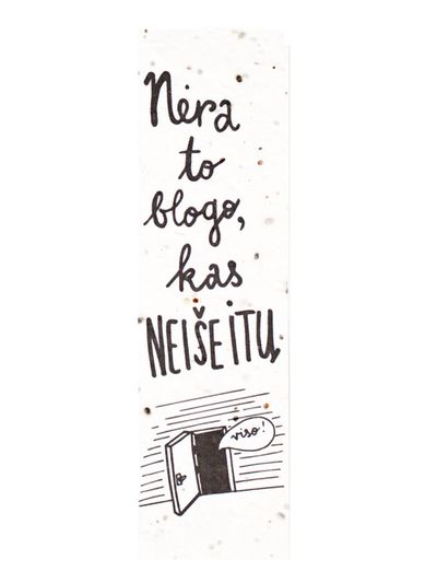 Knygų skirtukas NĖRA TO BLOGO