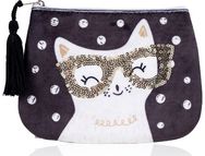 Kosmetinė CAT WITH SEQUINS, 18x13 cm