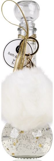 Dovanų rinkinys TULIPANO POM POM WHITE TRANSPARENT GOLD STARS (dušo želė+raktų p akabukas), 200 ml