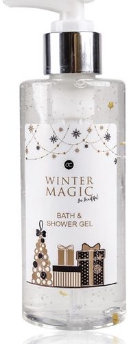 Vonios ir dušo želė su dozatoriumi WINTER MAGIC TRANSPARENT GOLD STARS, 200 ml