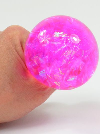 Kamuoliukas SPARKLING SQUEEZING BALL, 6 cm, 4 spalvos