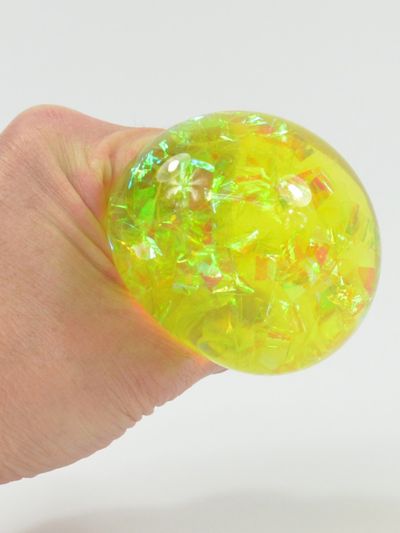 Kamuoliukas SPARKLING SQUEEZING BALL, 6 cm, 4 spalvos
