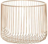 Apvalus metalinis krepšys FANNIK GOLD, 22x18 cm