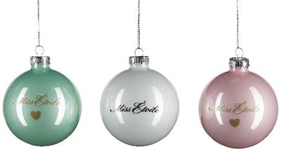 Kalėdinis eglutės burbulas MISS ETOILE, Ø8 cm