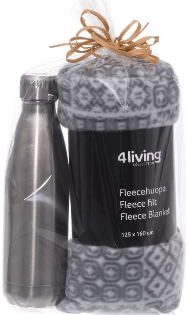 Dovanų rinkinys 4LIVING (pledas+termo gertuvė)