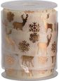 Dovanų pakavimo juostelė CUTE X-MAS GOLD, 15 mmx3 m