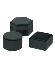 Papuošalų dėžutė VELVET GREEN/RED/BLACK, 9x9x5 cm