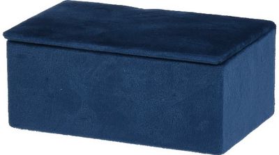 Papuošalų dėžutė VELVET BLUE/LIGHT&DARK GREY, 15x9x6 cm