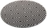 Lėkštelė žvakei SILVER PATTERN BLACK, 15 cm