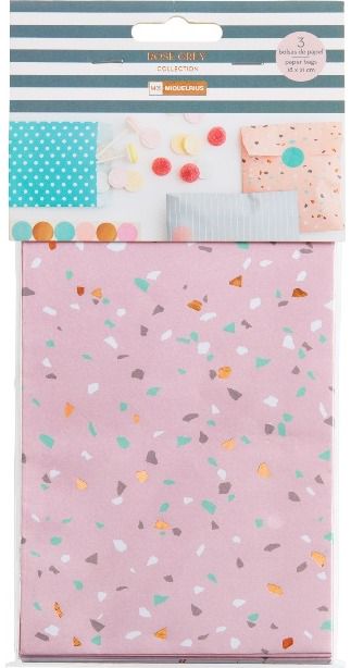 Mažų dovanų maišelių rinkinys ROSE GREY, 20 vnt.