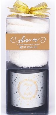 Dovanų rinkinys SHINE ON (žvakė+kojinės)