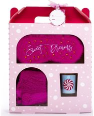 Dovanų rinkinys HOLIDAY TREATS (kojinės+akių raištis+žvakė)