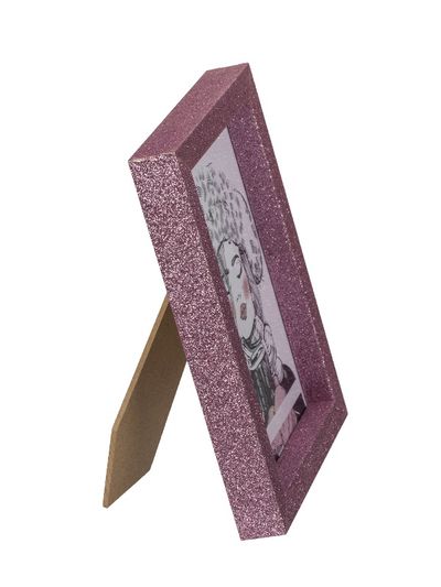 Nuotraukų rėmelis PINK GLITTER WOOD, 10x15 cm