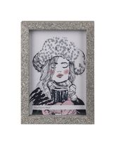 Nuotraukų rėmelis SILVER GLITTER WOOD, 10x15 cm