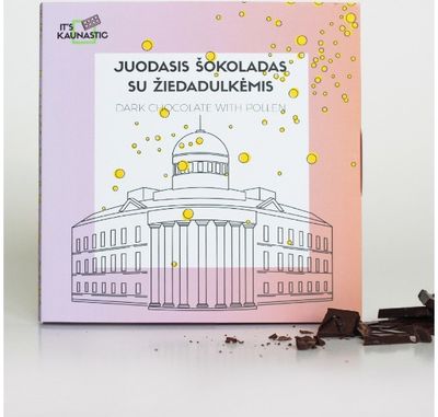 Juodasis šokoladas su žiedadulkėmis IT'S KAUNASTIC