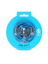 Įkrovimo laidas Link - 3-in-1 Cable 2m, blue