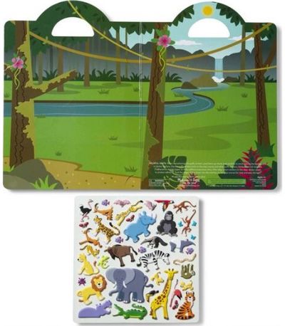 Lipdukų rinkinys M&D PUFFY STICKERS SAFARI