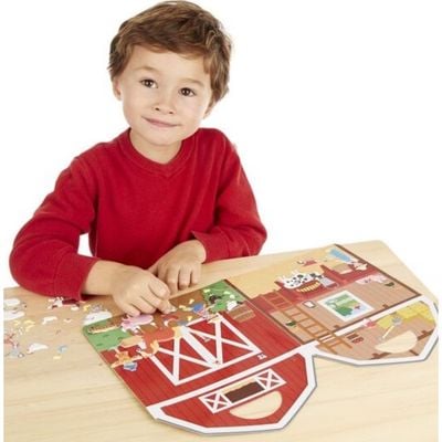 Lipdukų rinkinys M&D PUFFY STICKERS FARM