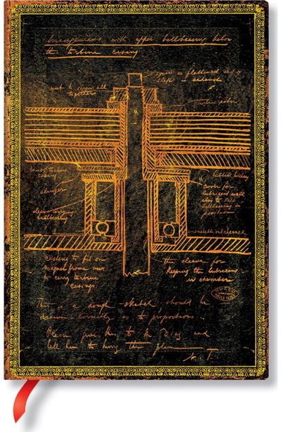 Užrašinė Flexis TESLA SKETCH OF TURBINE, Midi, linijomis