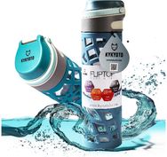 Stiklinė gertuvė KYKYOTO SOFT GRIP FLIP TOP, 600 ml