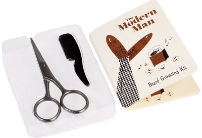 Barzdos priežiūros rinkinys THE MODERN MAN (žirklutės+šukos)