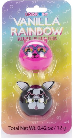 Lūpų balzamų rinkinys DOG/CAT WITH GLASSES, 2 vnt.