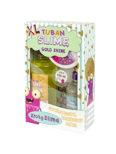 Gleivių gamybos rinkinys TUBAN SUPER SLIME XL GOLD SHINE