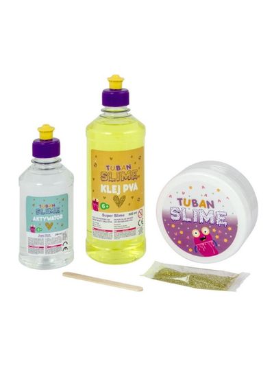 Gleivių gamybos rinkinys TUBAN SUPER SLIME XL GOLD SHINE
