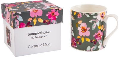 Puodelis dėžutėje B&E GARDENIA GREY FLORAL