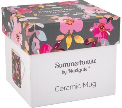 Puodelis dėžutėje B&E GARDENIA GREY FLORAL