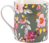 Puodelis dėžutėje B&E GARDENIA GREY FLORAL