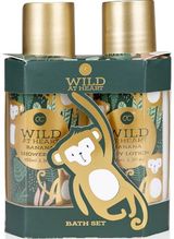 Kūno priežiūros rinkinys WILD AT HEART (dušo želė+kūno losjonas), 2x100 ml