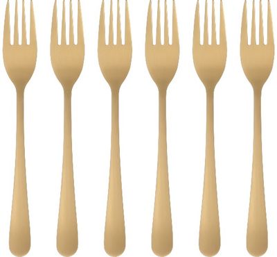 Desertinės šakutės MAKU CHAMPAGNE GOLD, 6 vnt.