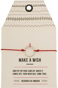 Apyrankė MAKE A WISH CIRCLE SILVER RED