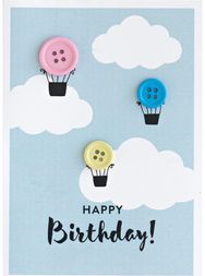 Atvirukas BUTTON HOT AIR BALLOON