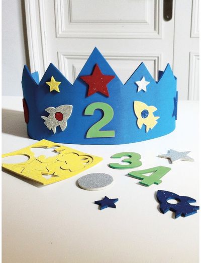 Kūrybinis rinkinys EVA FOAM CROWN BLUE 1 vnt.
