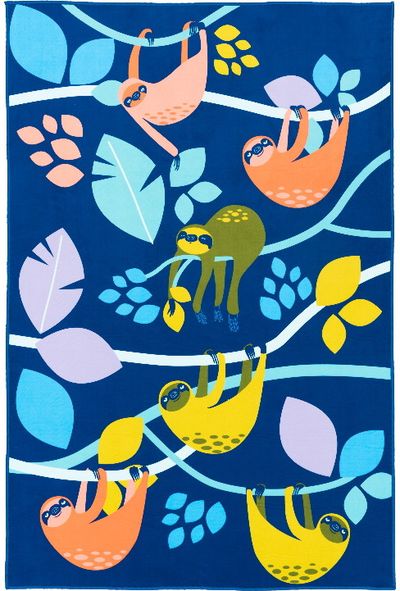 Vaikiškas kilimas LAZY BLUE, 100x150 cm