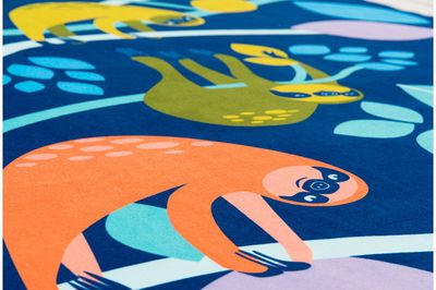 Vaikiškas kilimas LAZY BLUE, 100x150 cm