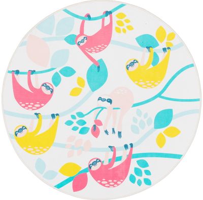 Vaikiškas kilimėlis ROUND LAZY WHITE, 100 cm