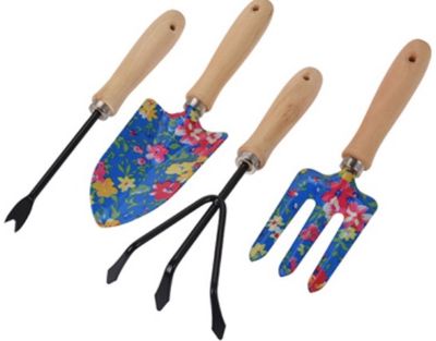 Sodo įrankių rinkinys FLOWERS, 4 vnt.